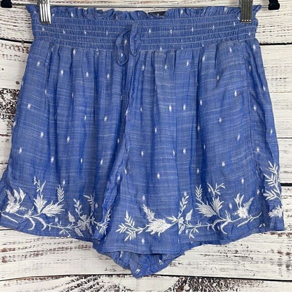 American Eagle Shorts Womens Size Small embroidered smocked Waist Boho light NWT - Picture 5 of 11